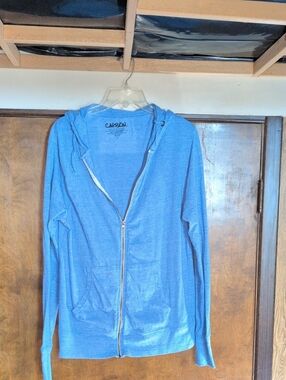 Carbon Light Blue Full-Zip Hoodie